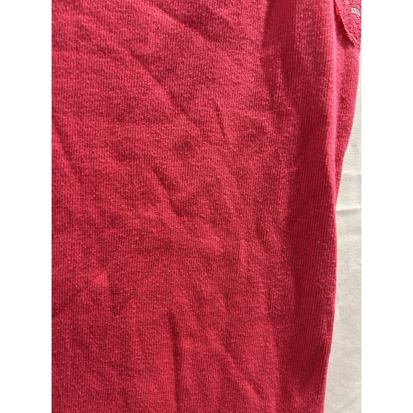 Faded Glory Pink Y2K Cami Tank Top Lace Trim Ribbed Fairy Grunge Milkmaid Small - Picture 3 of 9